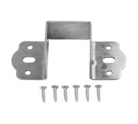 Soporte de riel de cama en forma de U, bisagra de soporte de metales resistentes para marco de cama de madera de 32, 35, 40 mm, conector de muebles de acero galvanizado plateado dorado (oro de 35 mm)