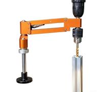 Soporte de rosca de aleación de aluminio para taladro manual, soporte de rosca voladizo vertical y horizontal con portabrocas de 1,5 a 10 mm, soporte manual para banco de trabajo