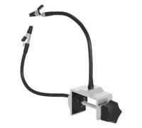 Soporte de Soldadura Multifuncional para Pcb con Brazos Flexibles | Acero al Carbono Negro, Pinza de Doble Garra y Base Ancha, Taller de Electrónica y Bricolaje