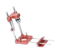 Soporte de taladro con portabrocas, calibrador ajustable, portátil | Guía de perforación de precisión para carpintería vertical con doble escala y ranura en V. Profundidad de perforación