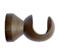 Soporte de techo Ideas Wood (Nogal, Barras para las cortinas de Ø 28 mm)