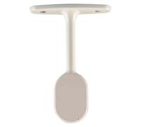 Soporte de techo para barra de cortina Terminal Ovalado (7,1 x 1,8 x 4,9 cm, Diámetro: 25 mm, Montaje en la pared)