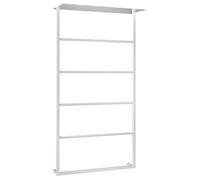 Soporte de toallas de pared SKA con estante, 604 x 1184 x 252 mm, blanco mate