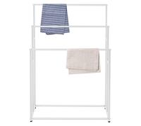 Soporte de toallas independiente - 3 barras - Blanco - 75 cm