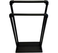Soporte de toallas independiente Unyqoos® de 2 barras, color mate: robusto soporte de metal para múltiples toallas, móvil, no requiere instalación