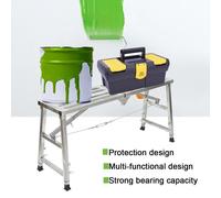 Soporte de trabajo plegable - Plataforma de trabajo elevada - Estructura reforzada y estable - Ideal para capataces / plataforma - 120x30x90 cm