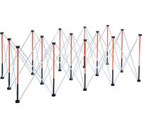 Soporte de trabajo portátil plegable, dimensiones 2445 x 1255 mm. Estructura de soporte plegable, capacidad de carga: 2724 kg
