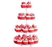 Soporte de tres niveles para pasteles, ideal para fiestas y eventos