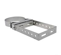 Soporte de tubo de chimenea de acero inoxidable resistente Abrazadera de soporte de chimenea ajustable para estufa de 150 mm, accesorio colgante de pared (150 cortos)