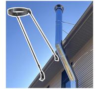 Soporte de tubo de chimenea para techo, abrazadera ajustable para tubo de estufa, soporte de fijación de chimenea al aire libre