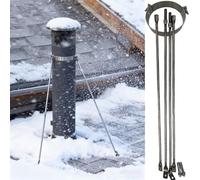 Soporte de tubo de chimenea, soporte de tubo de estufa para estabilidad de viento y nieve, abrazadera de fijación de pared de acero sólido para tubo de drenaje