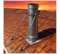 Soporte de tubo de escape de acero inoxidable, abrazadera de fijación de chimenea, estabilizador de tubo de bajada para tubos de estufa al aire libre