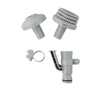 Soporte de tubo de piscina de 3,17 cm para intex 25022E - Soporte de manguera ABS con rejilla de filtro de boquilla de entrada para piscinas de suelo