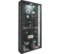 Soporte de vitrina de vidrio | vitrina Vidrio con vidrio de seguridad ESG | Dimensiones aprox. H. 113 x W. 59 x D. 18 cm | Soporte de vidrio | Moderno y ahorro de espacio | Gabinete de exhibición de v