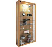 Soporte de vitrina de vidrio | vitrina Vidrio con vidrio de seguridad ESG | Dimensiones aprox. H. 113 x W. 59 x D. 18 cm | Soporte de vidrio | Moderno y ahorro de espacio | Gabinete de exhibición de v