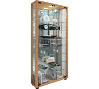 Soporte de vitrina de vidrio | vitrina Vidrio con vidrio de seguridad ESG | Dimensiones aprox. H. 115 x W. 59 x D. 18 cm | Soporte de vidrio | Moderno y ahorro de espacio | Gabinete de exhibición de v