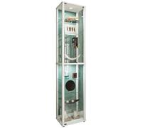Soporte de vitrina de vidrio | vitrina Vidrio con vidrio de seguridad ESG | Dimensiones aprox. H. 227 x W. 50 x D. 38 cm | Gabinete de exhibición de vidrio | Moderno y ahorro de espacio | Gabinete de
