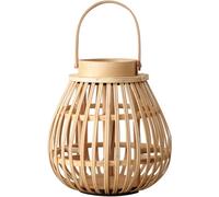 Soporte decorativo para velas de bambú tejido, ideal para interiores. Pequeña linterna, decoración romántica para la mesa