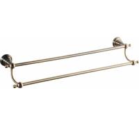 Soporte doble para toallas Sapho DIAMOND, 600 mm, color bronce