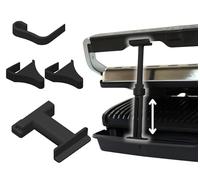 Soporte espaciador V3 para Tefal/Rowenta Optigrill Elite/Elite XL + clip de bloqueo + extensión + pies espaciador Soporte espaciador ayuda para barbacoa