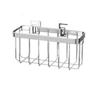 Soporte Esponja Fregadero Carrito de esponja for fregadero cocina 2 piezas | Estante de almacenamiento de soporte de jabón de drenaje de acero inoxidable for cepillo de platos, paño de cocina, mostrador