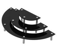 Soporte expositor de 3 niveles - Acrílico - Soporte para pasteles - Exhibidor para cosméticos - Ideal para bodas/fiestas de cumpleaños - Fácil de montar - Soporte para pasteles