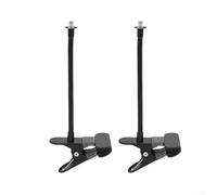 Soporte flexible para cámara, 2 unidades, soporte de cuello de cisne para EufyCam 2C Pro 3 Ring Up Cam estable, accesorio de metal para puerta de patio, ventana, vista de 18 cm, color negro