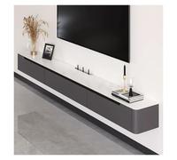 Soporte flotante for TV Centro de entretenimiento Soporte for TV de madera | Mueble for TV con encimera de losa de roca y cajones de almacenamiento for sala de estar