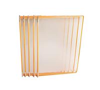Soporte for carpetas, organizador de archivos montado en la pared, mesa con de panel de visualización, lista de precios A4, 10 paneles, naranja(Panels H A4 Letter)
