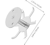 Soporte giratorio para utensilios de cocina, juego de 2 unidades, 360 grados, ganchos de acero inoxidable con seis brazos para colgar, ideales para la cocina y el hogar