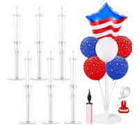 Soporte Globos de Pie Alto Palos para Globos Kit de 6 Piezas Reutilizables Soporte para Poner Globo de Mesa para Fiesta Decoraciones de Mesa Cumpleaños Fiestas Bodas Navidad Celebraciones