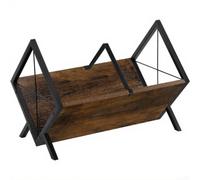 Soporte grande para discos de vinilo, marco de metal de madera maciza, base de hierro resistente, estante moderno para decoración de sala de estar, estante de almacenamiento de vinilo de 15.7 pulgadas