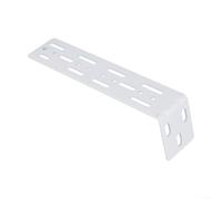 Soporte lateral de riel de cortina eléctrica para sistemas de una sola y capa, accesorio de soporte de acero inoxidable resistente, blanco (doble)