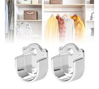 Soporte Lateral para Barra de Armario,Soporte para Barra Armario,Sujeta Barras de Armario,Soportes para Barra de Brida,Colgador Barra Armario de Aleación de Zinc,para Barras de Cortina,19mm,2 pcs