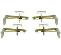 Soporte lavabo regulable 10 cm (2 juegos / 4 piezas) escuadras sanitario con fijación inferior, acero zincado