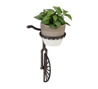Soporte macetas bicicleta, Decoración de pared, Soporte pared flores de hierro