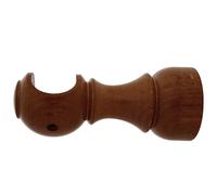 Soporte madera liso abierto 28x128 mm. nogal
