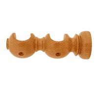 Soporte Madera Liso Abierto Doble 28x120 mm. Teca
