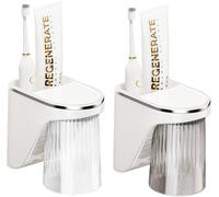 Soporte magnético para cepillos de dientes de pared, juego de 2 unidades, sin necesidad de taladrar, ideal para niños y familias