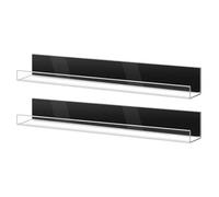 Soporte magnético para libros, estantería magnética Acrílico Flotante | Estante de exhibición de libros para pizarra blanca, aula, refrigerador, organización de cocina, 2 piezas-transparente