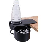 Soporte multifuncional para vasos Ibzenoa® con 2 compartimentos de almacenamiento – ABS, , 20,3 x 18 x 8,5 cm, para oficina, coche y hogar