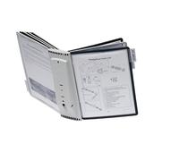 Soporte mural SHERPA DURABLE, juego completo, incluido soporte, 10 marcos transparentes DIN A4