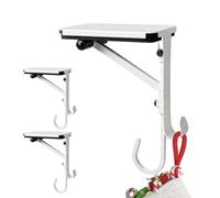 Soporte Navideño de Calcetines Set De 3 Metálico Ajustable Antideslizante | Soporte de Calcetines Navideños para Chimenea Borde Mesa, Soporte Chimenea, Estante Y Guirnalda Navideña