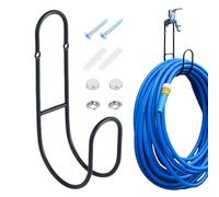 Soporte organizador de tuberías para manguera de agua al aire libre | Cables de extensión para patio, casa, piscina, cobertizo, patio, duradero, resistente a la corrosión, ahorro de espacio