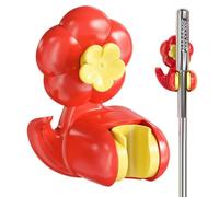 Soporte para alcachofa de ducha con , diseño de flores, con gancho | Soporte para alcachofa de ducha de pared extraíble ajustable con ventosa para niños, montaje en pared, baño