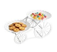 Soporte para bandeja de estante - Soporte elegante en forma de carruaje | y soporte para servir tartas | Para de cumpleaños, boda, buffet, té de la tarde, reunión, bombones de chocolate
