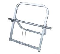 Soporte para bobinas de cable de acero, dispensador de alambre individual para bobinas de hasta 30 cm, 41 x 33 cm, color plateado, construcción robusta para taller, garaje y para obras, fácil