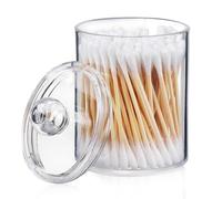 Soporte para bolas de algodón, dispensador de contenedores transparente | Tanque de almacenamiento compacto transparente para cosméticos, cocina, lavandería, sala de manualidades, hogar, oficina