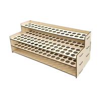 Soporte para Bolígrafos de Madera Desmontable 25,6x10,8x9,5cm | Expositor de Portalápices, Acabado Natural y Superficie Lisa, para Escritorio, Tienda y Organización