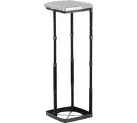 Soporte para bolsas de basura, 1 soporte para bolsas de basura con tapa, color gris, sistema de inserción con anillo de sujeción de altura ajustable, para diferentes bolsas de basura de 25 a 120 litro